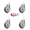 Service Caster 6 Inch Thermoplastic Rubber Wheel Swivel 3/4 Inch Square Stem Caster Set SCC SCC-SQ20S614-TPRB-34-4 - alternate 4
